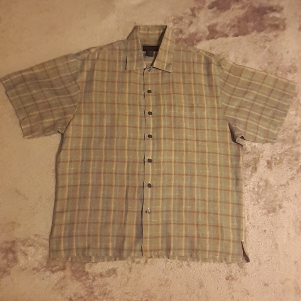 Scott Barber L Plaid Grey, Blue, Red,Tan, Shirt